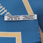 Hermès Carré 90 "LE TEMPS des MARIONNETTES" Silk handkerchief in Blue