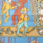 Hermès Carré 90 "LE TEMPS des MARIONNETTES" Silk handkerchief in Blue