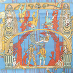 Hermès Carré 90 "LE TEMPS des MARIONNETTES" Silk handkerchief in Blue