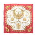 Hermès Carré 90 "LES CAVALIERS D'OR" 100% Silk Scarf in Red