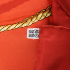 Hermès Carré 90 "LES CAVALIERS D'OR" Silk handkerchief in Red