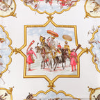 Hermès Carré 90 "LES CHEVAUX DES MOGHOLS" Silk handkerchief in Gray