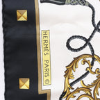 Hermès Carré 90 "LES CLES" Silk handkerchief in Black