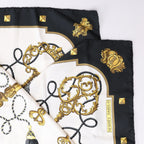 Hermès Carré 90 "LES CLES" Silk handkerchief in Black
