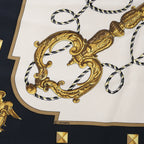 Hermès Carré 90 "LES CLES" Silk handkerchief in Black