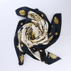 Hermès Carré 90 "LES CLES" Silk handkerchief in Black