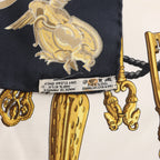 Pañuelo Hermès Carré 90 "LES CLES" 100% seda rosa