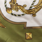 Hermès Carré 90 "LES CLES" Silk handkerchief in Green