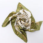 Hermès Carré 90 "LES CLES" Silk handkerchief in Green