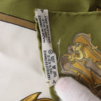 Hermès Carré 90 "LES CLES" Silk handkerchief in Green