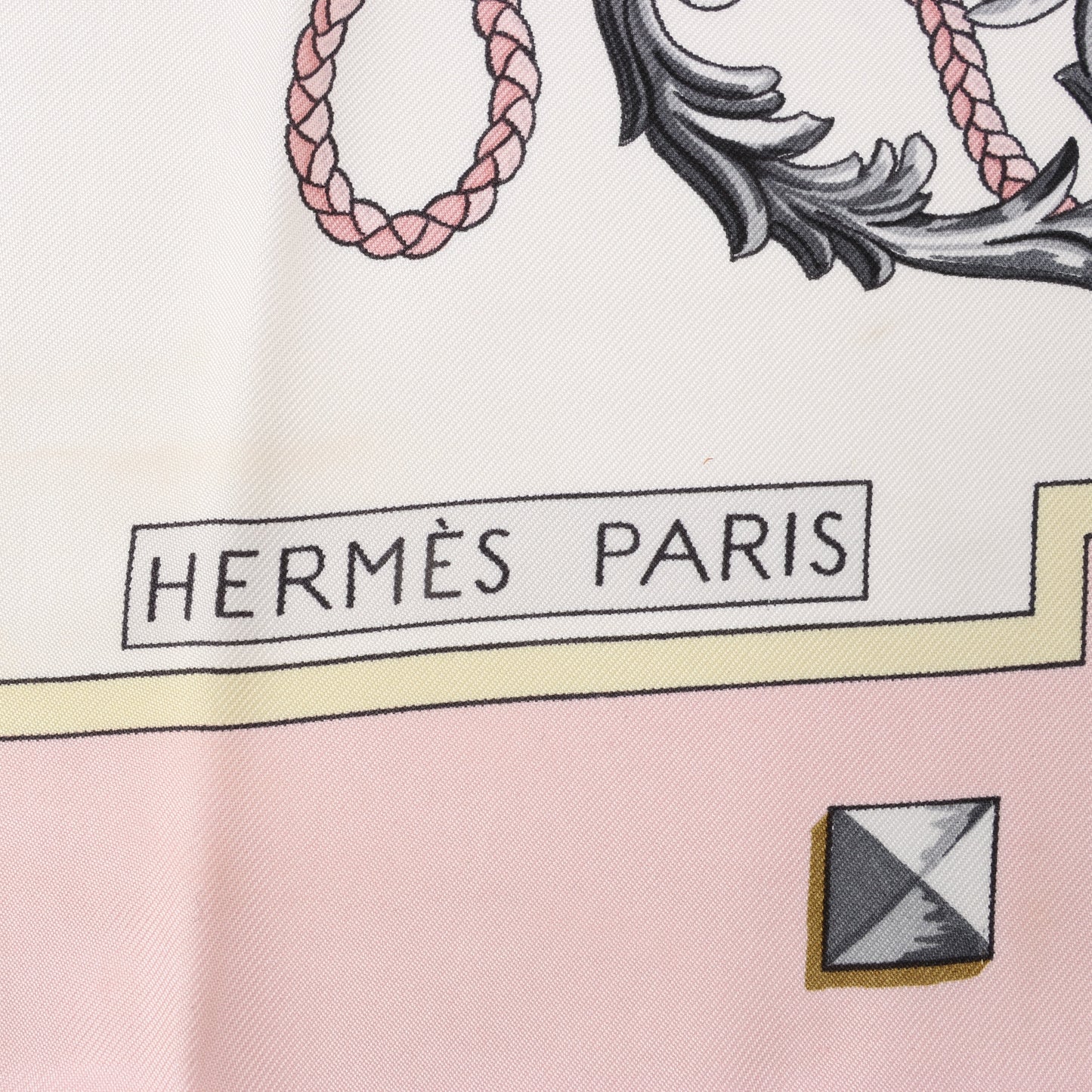 Hermès Carré 90 "LES CLES" 100% Silk Scarf in Pink