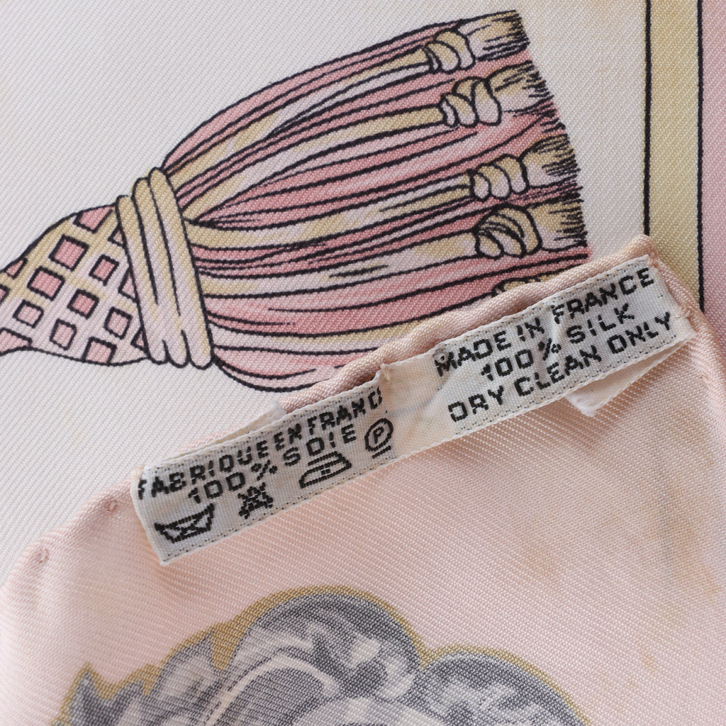 Hermès Carré 90 "LES CLES" Silk Scarf in Pink