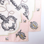 Hermès Carré 90 "LES CLES" Silk Scarf in Pink