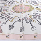 Hermès Carré 90 "LES CLES" Silk Scarf in Pink