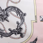 Hermès Carré 90 "LES CLES" Silk Scarf in Pink