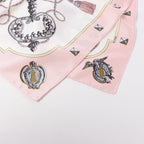 Hermès Carré 90 "LES CLES" Silk handkerchief in Pink