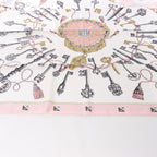 Hermès Carré 90 "LES CLES" Silk handkerchief in Pink