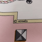 Hermès Carré 90 "LES CLES" Silk handkerchief in Pink