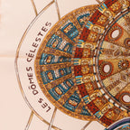 Hermès Carré 90 "LES DOMES CELESTES" Silk handkerchief in Brown