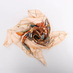Hermès Carré 90 "LES DOMES CELESTES" Silk handkerchief in Brown