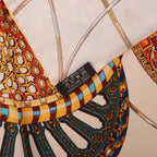 Hermès Carré 90 "LES DOMES CELESTES" Silk handkerchief in Brown