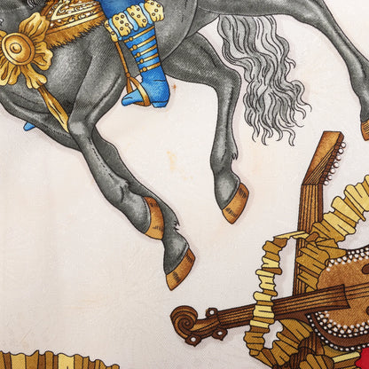 Hermès Carré 90 "LES FETES DU ROI SOLEIL" Silk handkerchief in Red