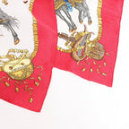 Hermès Carré 90 "LES FETES DU ROI SOLEIL" Silk handkerchief in Red