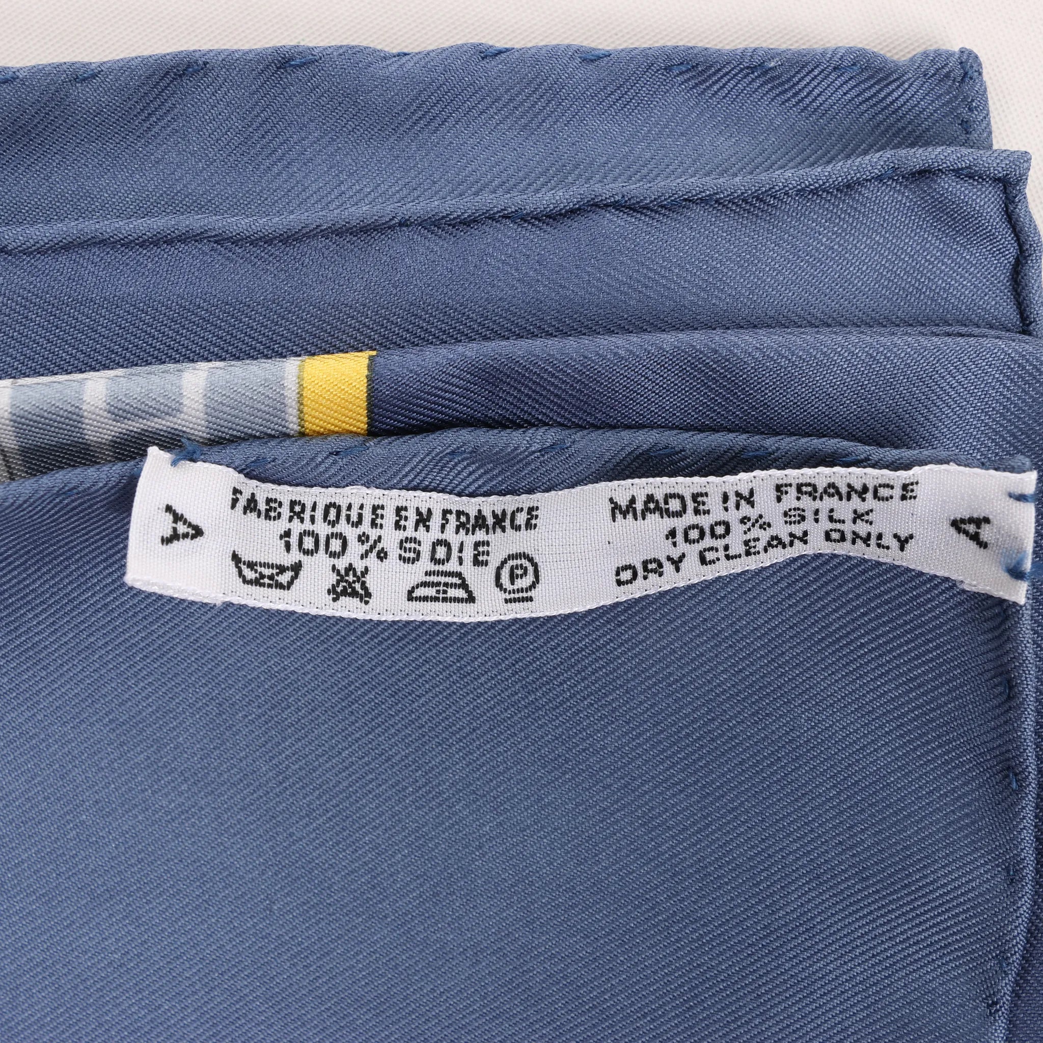 Hermès Carré 90 "LES HARAS NATIONAUX" Silk handkerchief in Blue