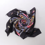 Hermès Carré 90 "LES MUSEROLLES" Silk handkerchief in Gray
