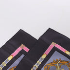 Hermès Carré 90 "LES MUSEROLLES" Silk handkerchief in Gray
