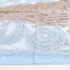 Hermès Carré 90 "LES RIVIERES DE BABEL" Silk handkerchief in Blue