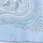 Hermès Carré 90 "LES RIVIERES DE BABEL" Silk handkerchief in Blue