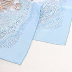 Hermès Carré 90 "LES RIVIERES DE BABEL" Silk handkerchief in Blue