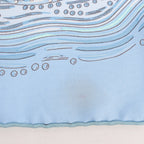 Hermès Carré 90 "LES RIVIERES DE BABEL" Silk handkerchief in Blue