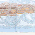 Hermès Carré 90 "LES RIVIERES DE BABEL" Silk handkerchief in Blue