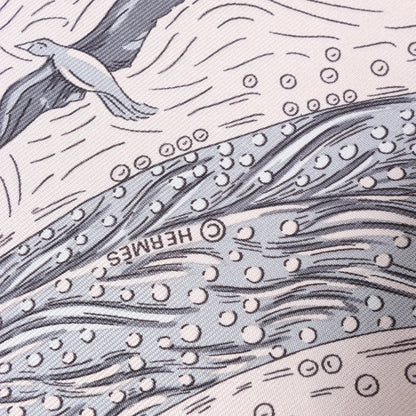 Hermès Carré 90 „LES RIVIERES DE BABEL“ Seidentaschentuch in Orange