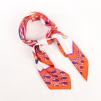 Hermès Carré 90 "LES ROUES DE PHAETON" Silk handkerchief in Orange