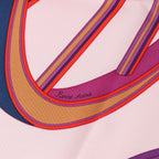 Hermès Carré 90 "LES ROUES DE PHAETON" 100% Silk Scarf in Orange x Pink