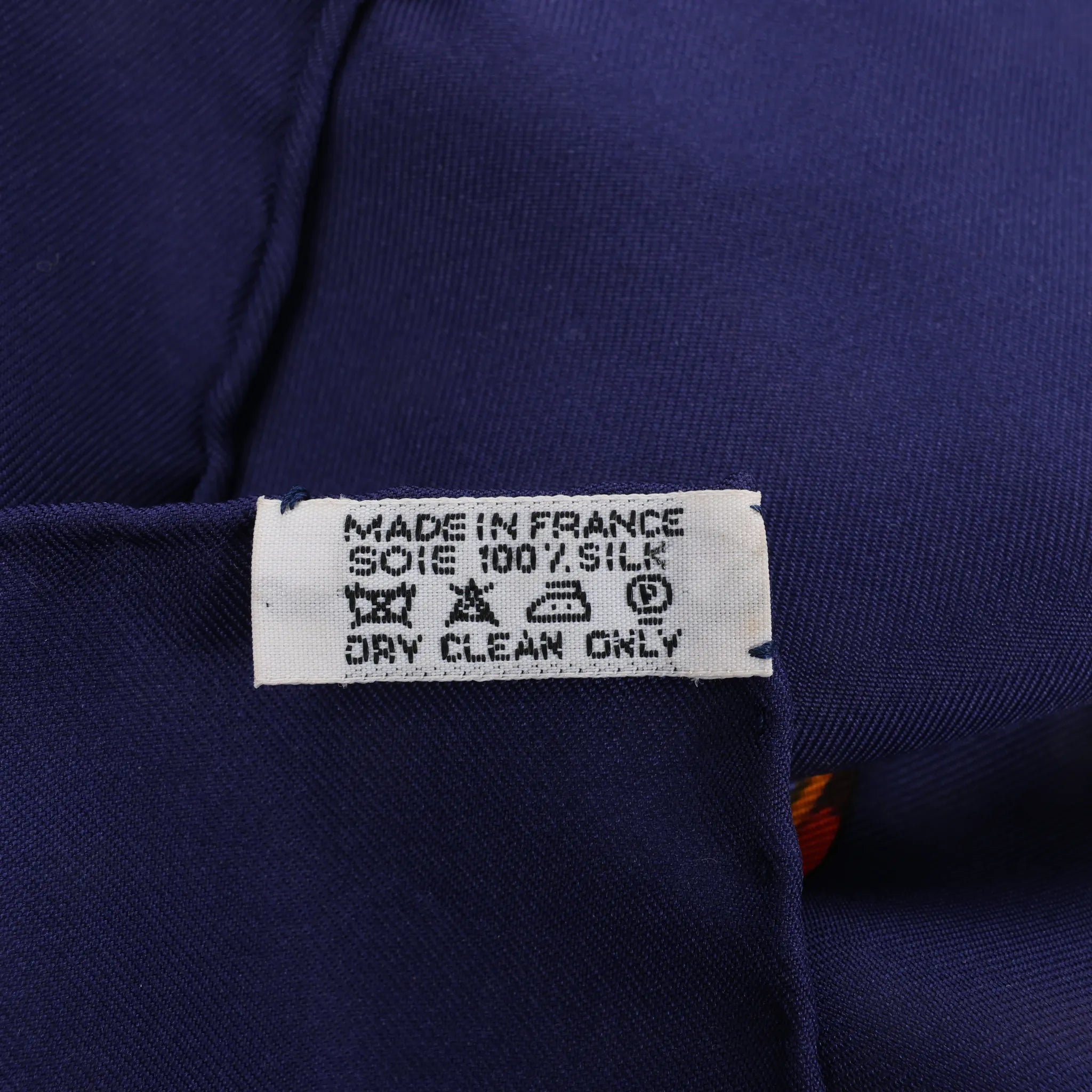 Hermès Carré 90 "LES RUBANS DU CHEVAL" Silk handkerchief in Navy Blue