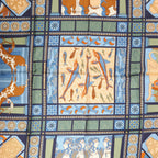 Hermès Carré 90 "LES SECRETS DE MINOS" Silk handkerchief in Navy Blue