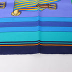 Hermès Carré 90 "LES Sangles" Silk handkerchief in Blue