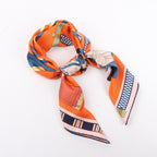 Hermès Carré 90 "LETTRES EQUESTRES" 100% Silk Scarf in Orange