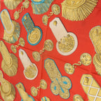 Hermès Carré 90 "Epaulettes" Silk handkerchief in Red