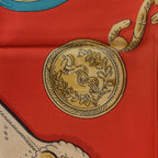 Hermès Carré 90 "Epaulettes" Silk handkerchief in Red