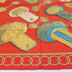 Hermès Carré 90 "Epaulettes" Silk handkerchief in Red