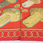 Hermès Carré 90 "Epaulettes" Silk handkerchief in Red