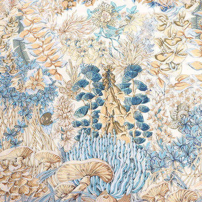 Hermès Carré 90 "LIle Deserte" Silk handkerchief in Beige