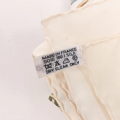 Hermès Carré 90 "LIle Deserte" Silk handkerchief in Beige