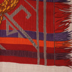 Hermès Carré 90 "LUJO CRIOLLO" Cashmere & Silk handkerchief in Red