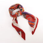 Hermès Carré 90 "LUJO CRIOLLO" Cashmere & Silk handkerchief in Red